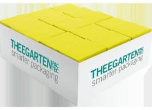 Die auf der Gulfood Manufacturing gezeigte Lösung zeigt die Kombination der Brühwürfelpresse per Direktanbindung an die Verpackungsmaschine, die 750 Brühwürfel pro Minute effektiv verpackt.