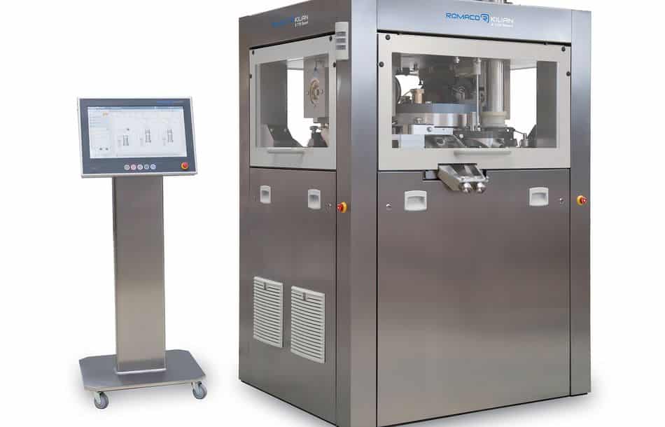 Auf der CPHI & PMEC India zeigt Romaco seine neueste Tablettenpresse für den Hochleistungsbereich – den Doppelrundläufer Kilian E 710 Smart, der gezielt auf die Anforderungen der asiatischen Märkte zugeschnitten wurde Auf der CPHI & PMEC India zeigt Romaco seine neueste Tablettenpresse für den Hochleistungsbereich – den Doppelrundläufer Kilian E 710 Smart, der gezielt auf die Anforderungen der asiatischen Märkte zugeschnitten wurde.