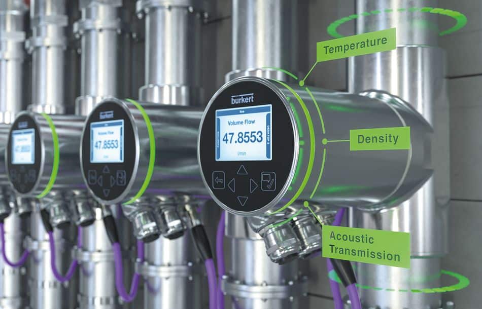 Der Flowave ermittelt außer Durchfluss und Temperatur auch Massendurchfluss sowie Dichte – und er kann zwischen Spülmedium sowie Produkt unterscheiden Der Flowave ermittelt außer Durchfluss und Temperatur auch Massendurchfluss sowie Dichte - und er kann zwischen Spülmedium sowie Produkt unterscheiden.
