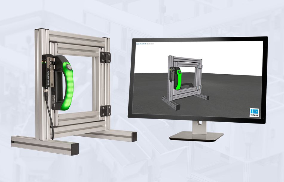 Das 4D-Modell simuliert alle Eigenschaften und Funktionen der physikalischen Sicherheitsschaltgeräte Das 4D-Modell simuliert alle Eigenschaften und Funktionen der physikalischen Sicherheitsschaltgeräte.